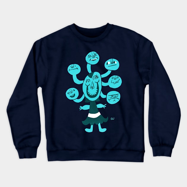 Monster Girl Crewneck Sweatshirt by washburnillustration